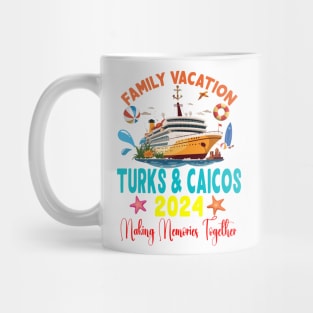 Family Vacation Turks & Caicos 2024 Family Matching Group Summer Mug